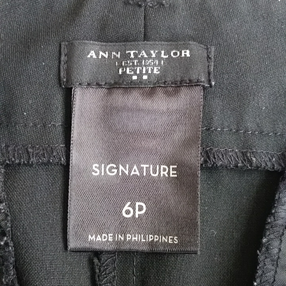 Ann Taylor Signature Dress Pants Trouser Slacks 6P Black - Picture 3 of 13